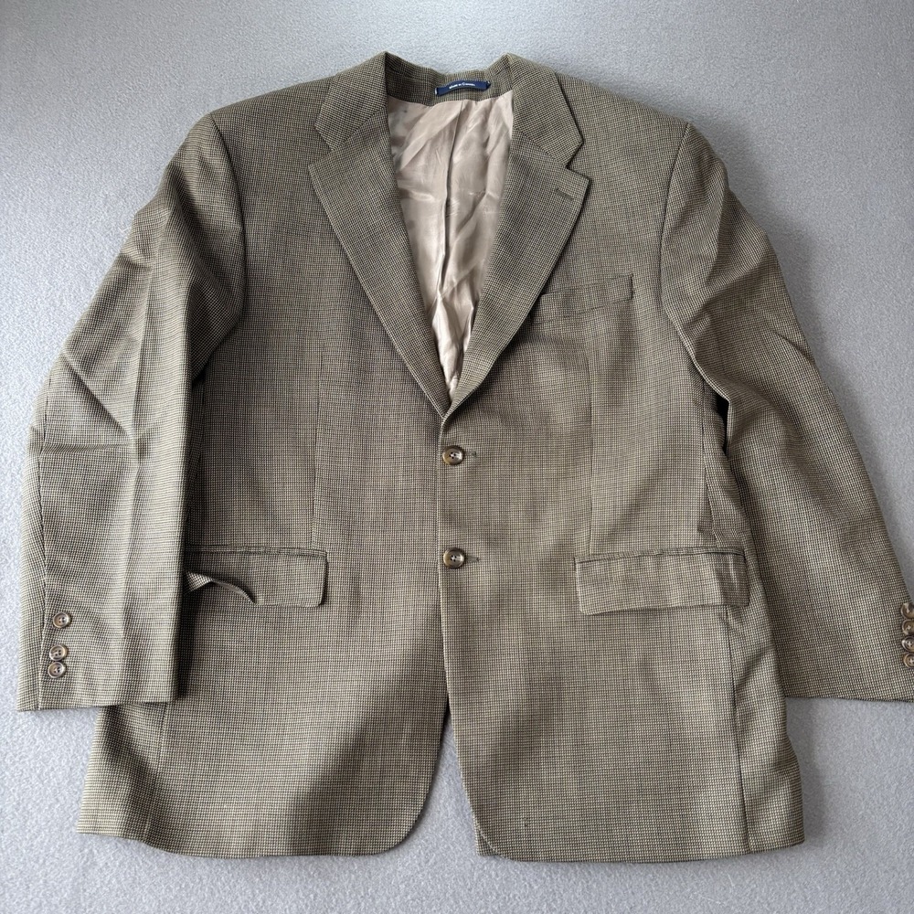 Polo University Club Ralph Lauren Blazer 44R Wool Houndstooth Sport Coat Classic